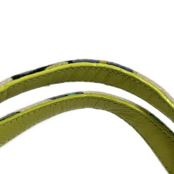 Auth EMILIO PUCCI - White Purple Multi Canvas Leather Tote Bag - Picture 6 of 12